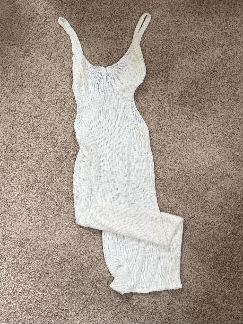 Meshki Cream Knit Maxi Dress / Coverup